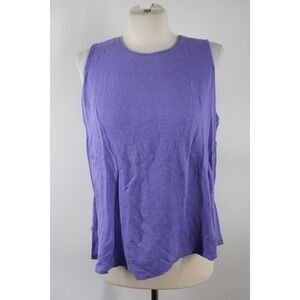 J. Jill L Tall Love Linen Purple Sleeveless Tank Top